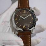 Perfect Replica Panerai Radiomir PAM 00619 Chocolate Dial Chocolate Leather Strap 45mm Watch